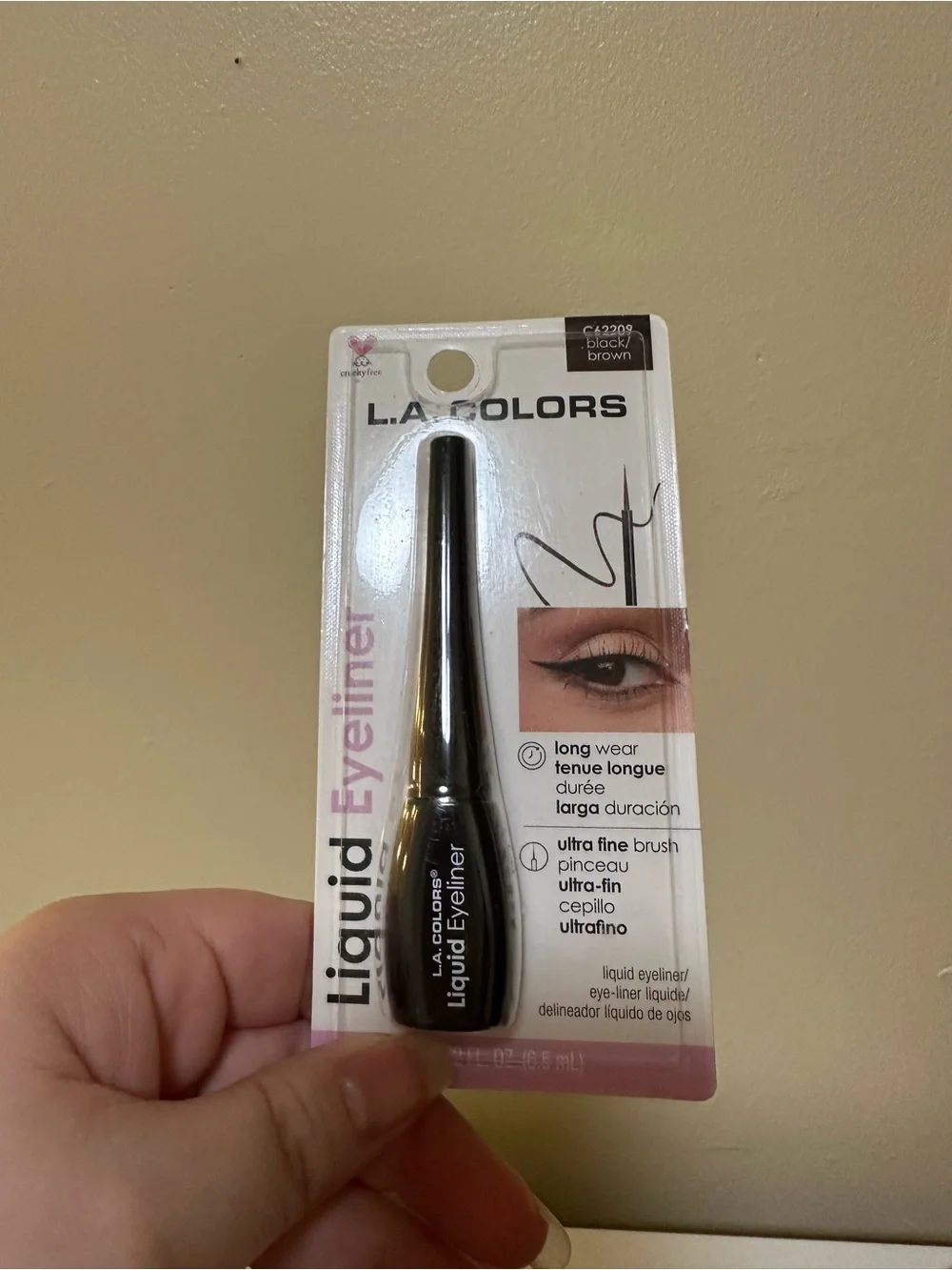 L.A. COLORS Liquid Eyeliner - Black/Brown Packaging Back